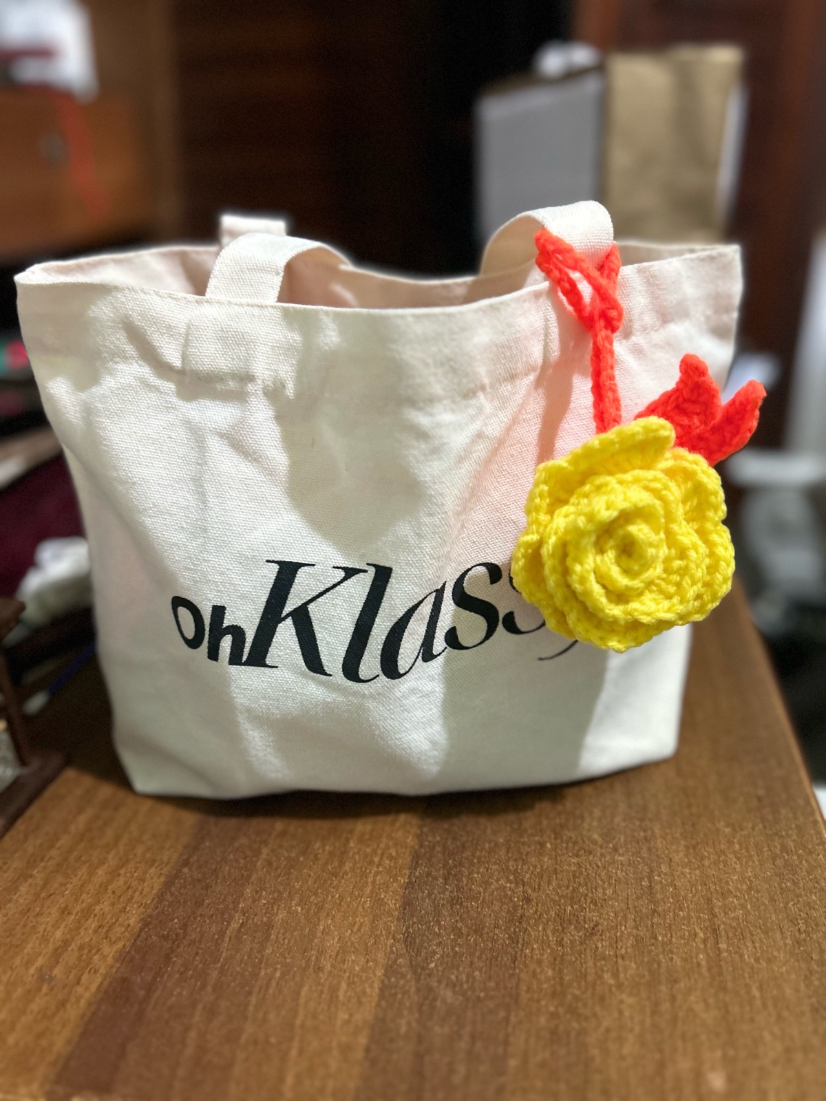 Crochet Flower bag charm 🌼