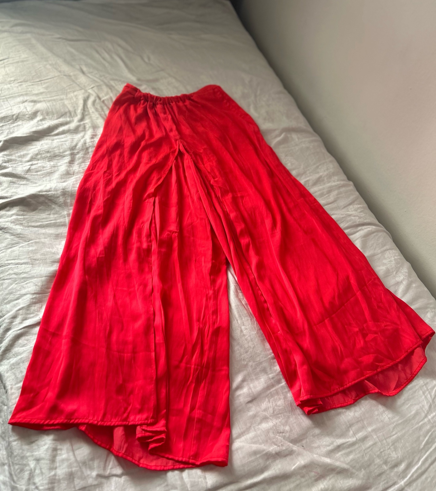 Pantalon tres large fluide soie