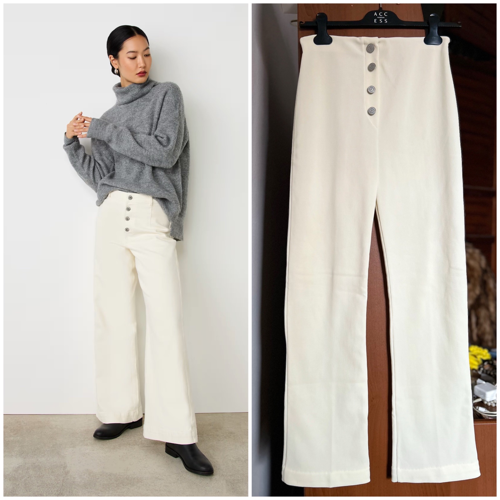 Pantalon large moulant taille 36