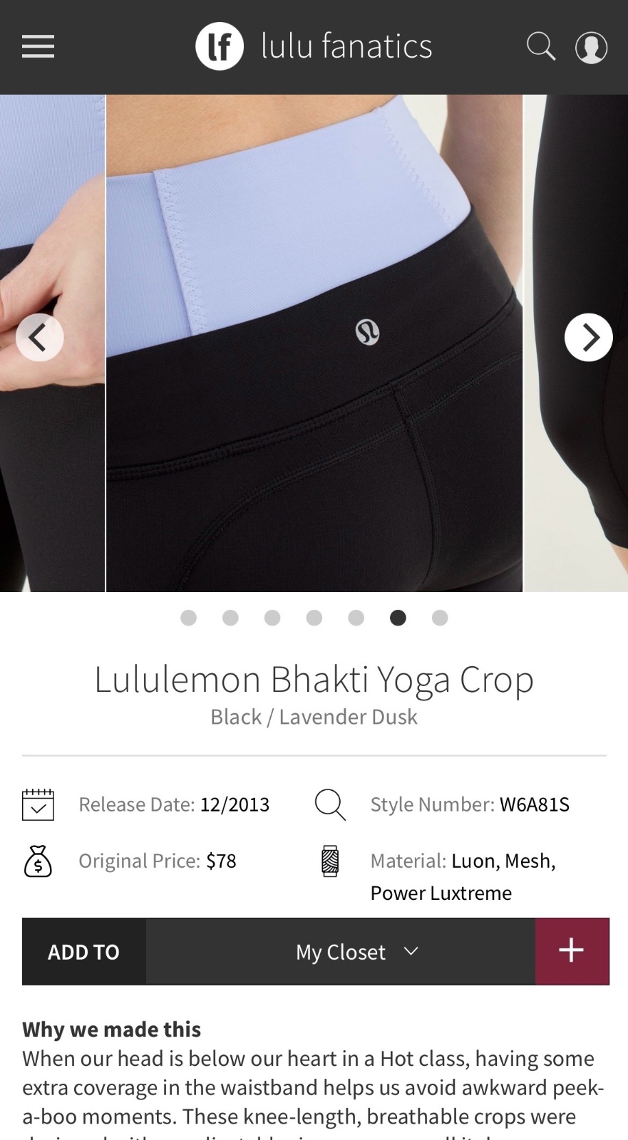 Legging lululemon + top/brassiere 