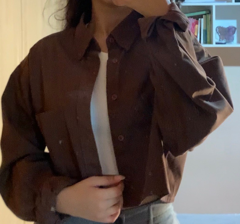 Chemise cropped oversize