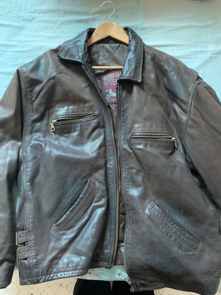 Veste en cuir véritable