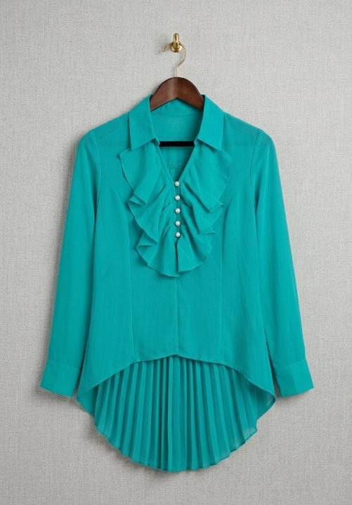  Chemise verte en polyester