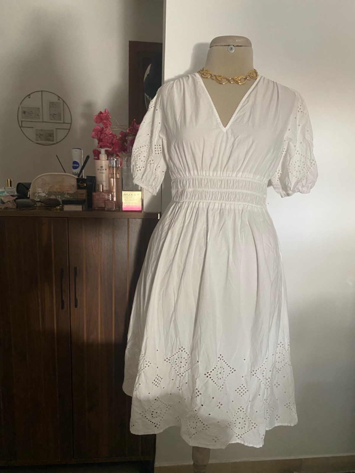 Robe Mango à broderie anglaise