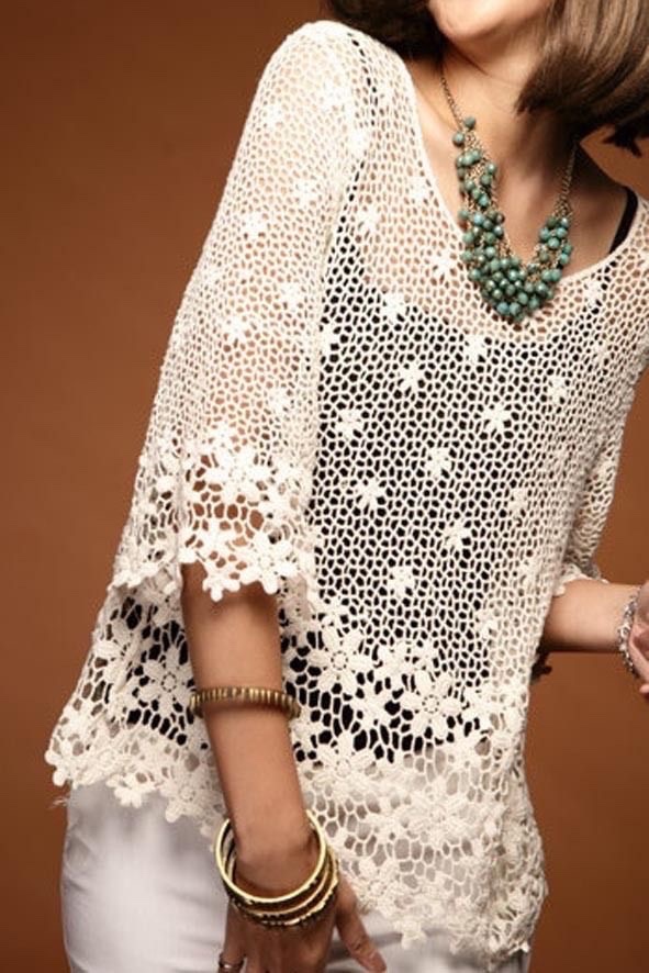 Blouse en crochet