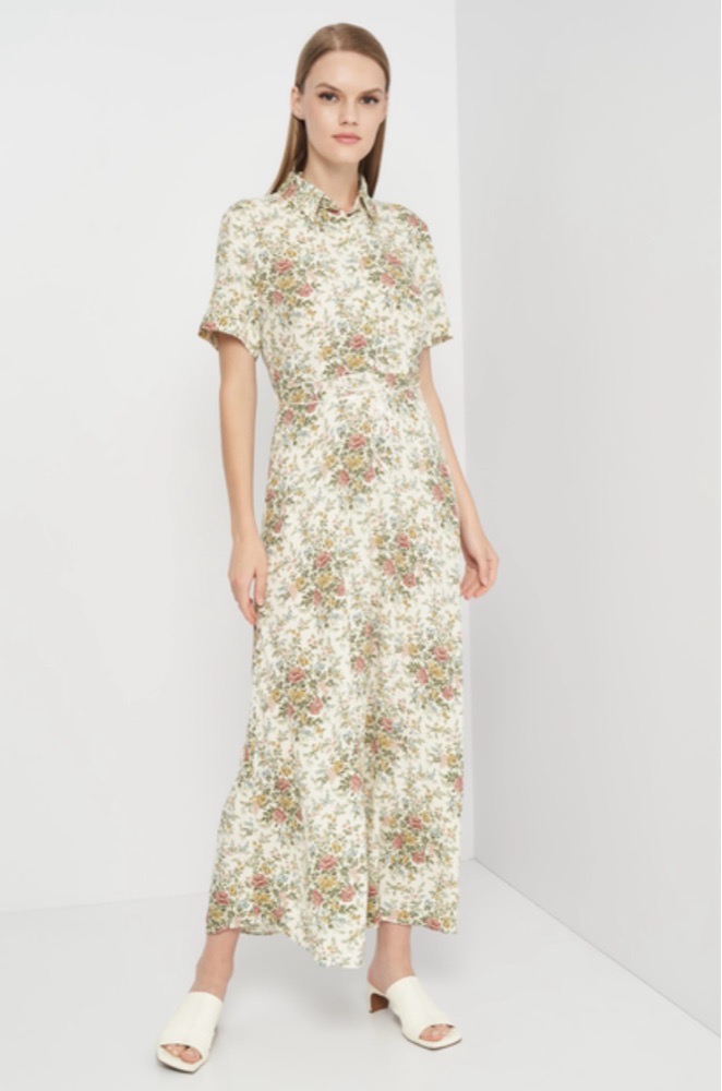 robe florale ceinturée ZARA