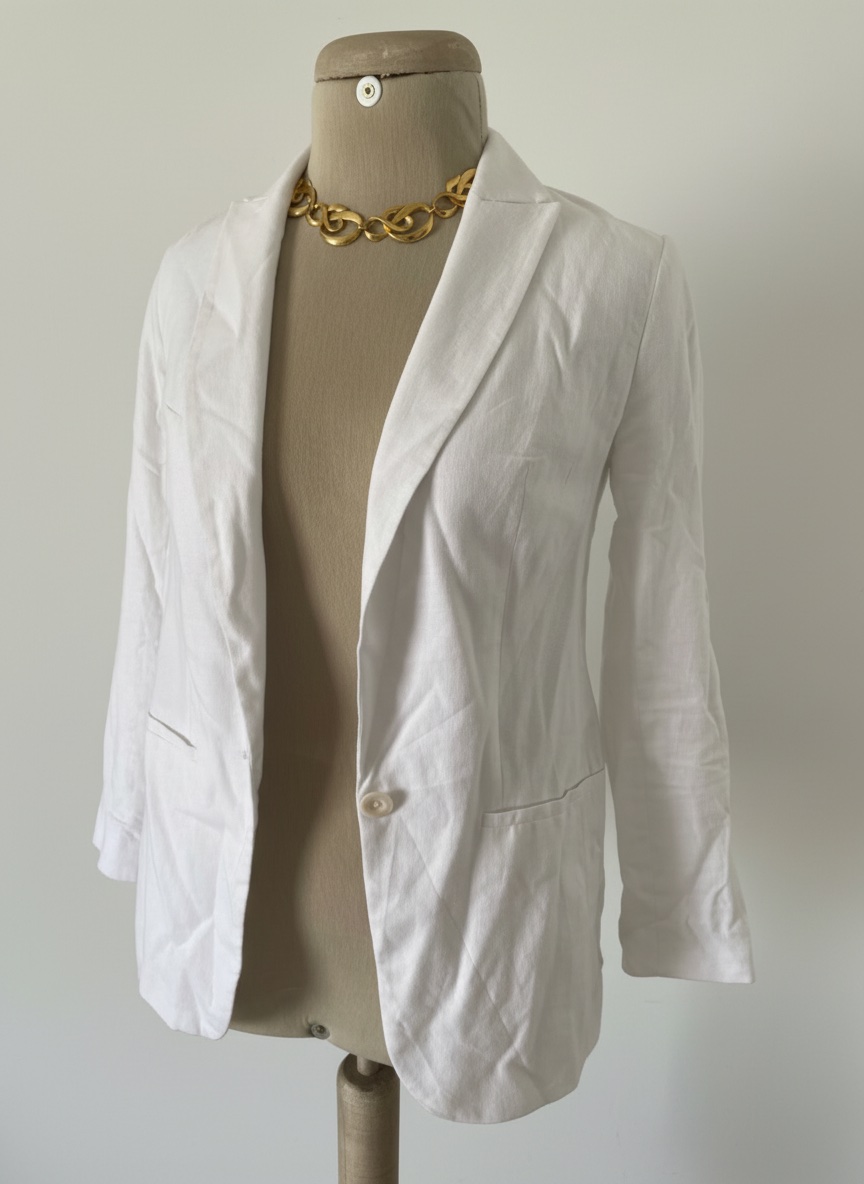 Blazer blanc en lin