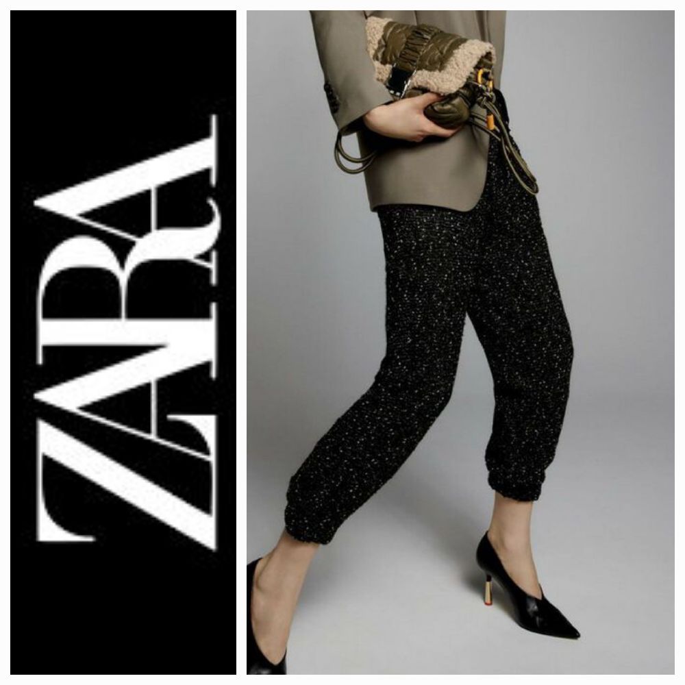 Magnifique Jogger en tweed ZARA XL neuf avec étiquette 