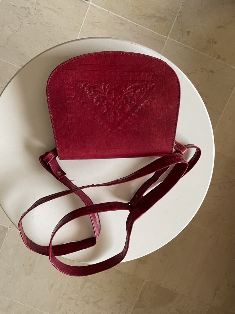Sac à bandoulière bordeaux