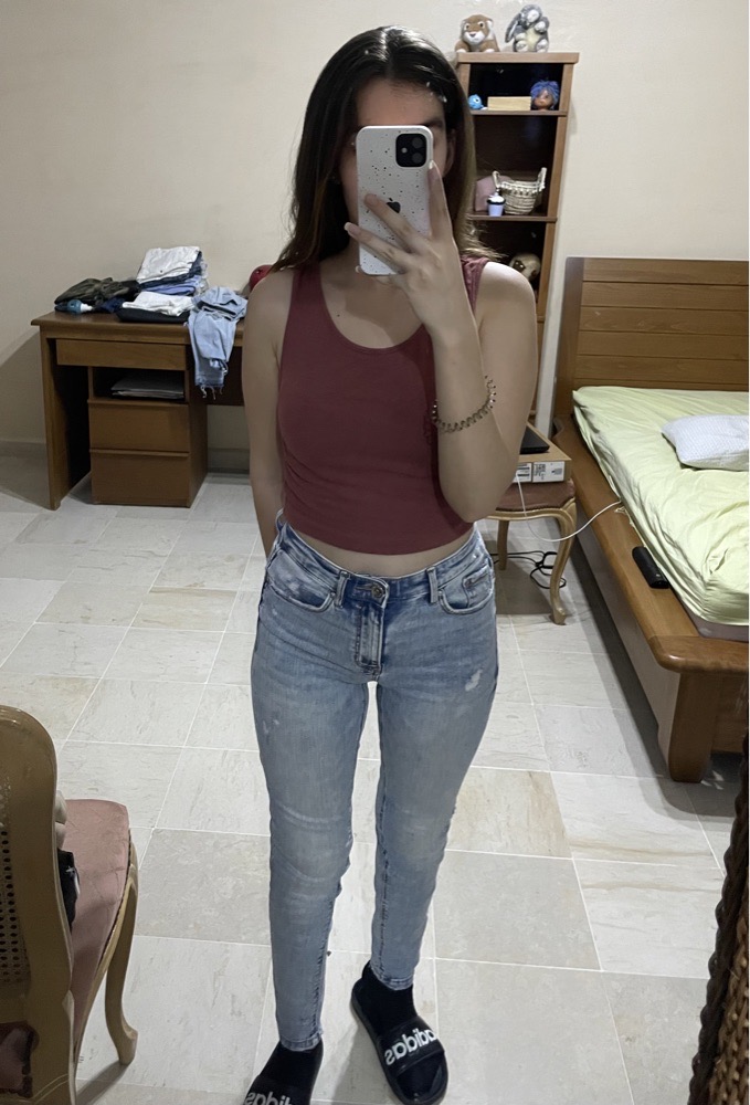 Jean bleu de la marque stradivarius