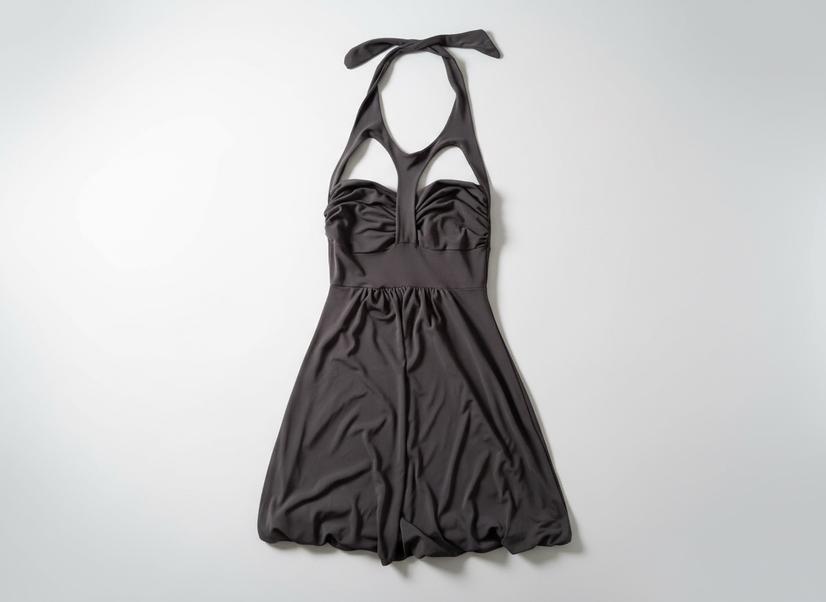Robe marron courte