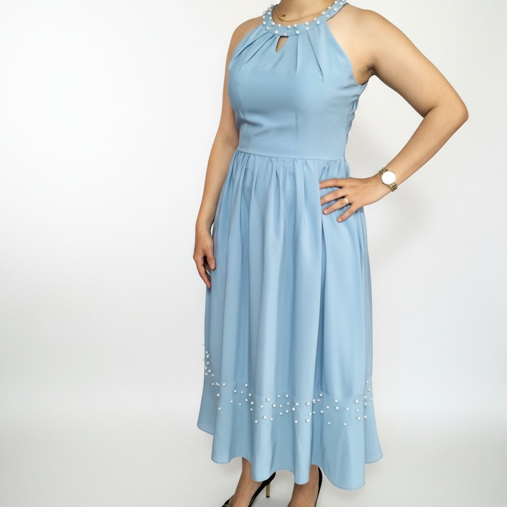 Robe sport chic bleu ciel 