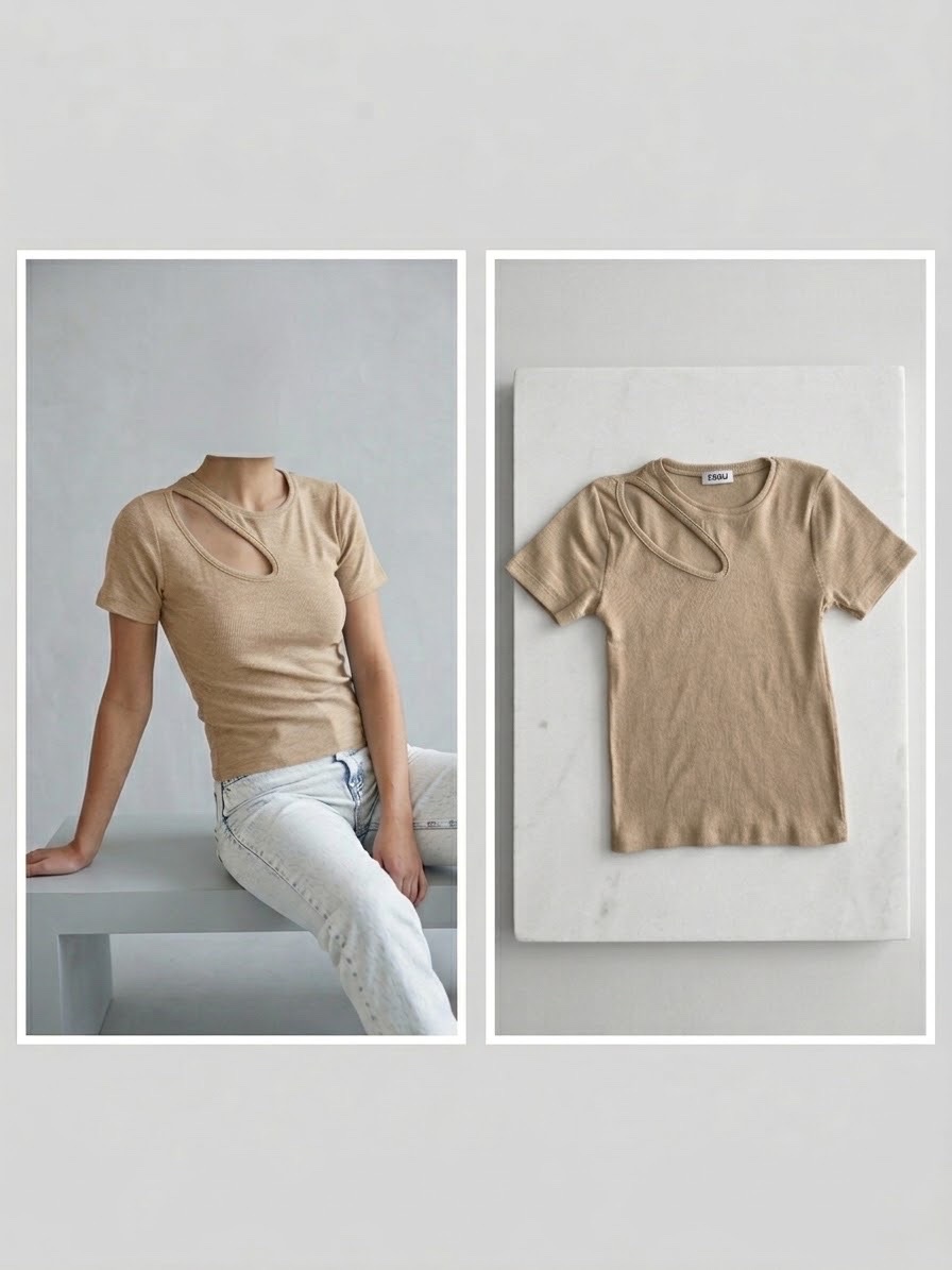 T-shirt camel 