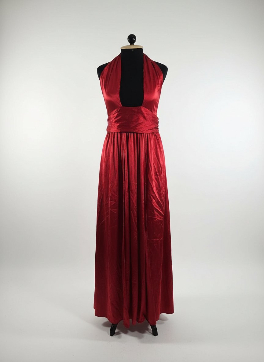 Une sublime robe rouge en satin