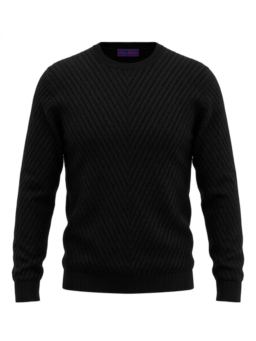 Pull en maille noir XL