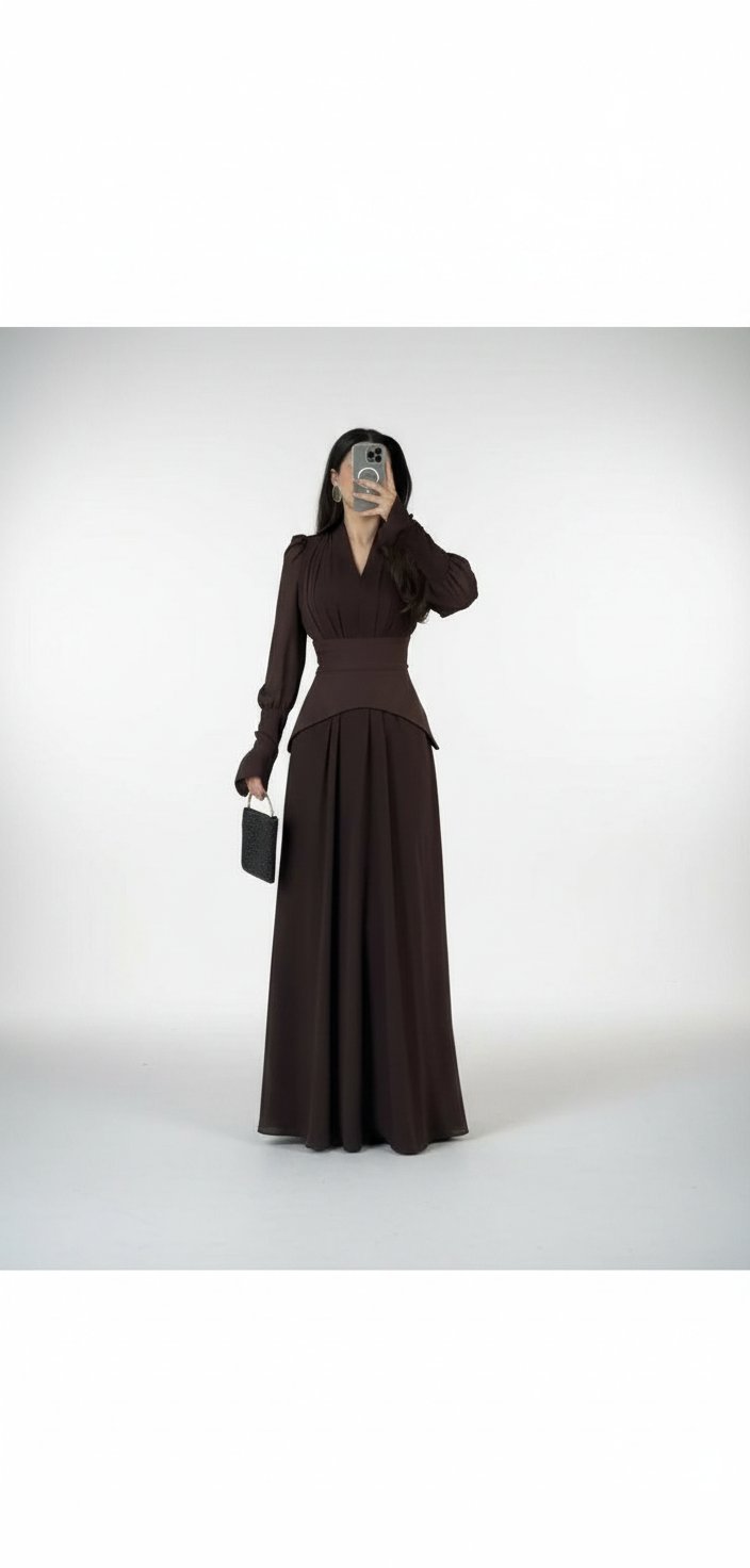 Robe  d'été longue avec manche 
