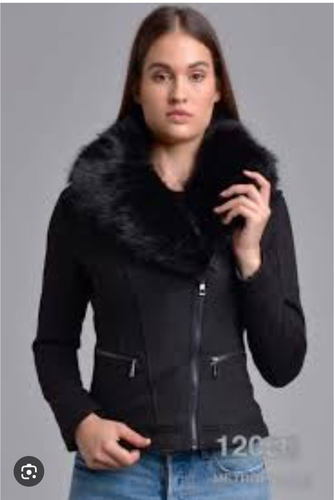 Manteau bleu - noir couleur