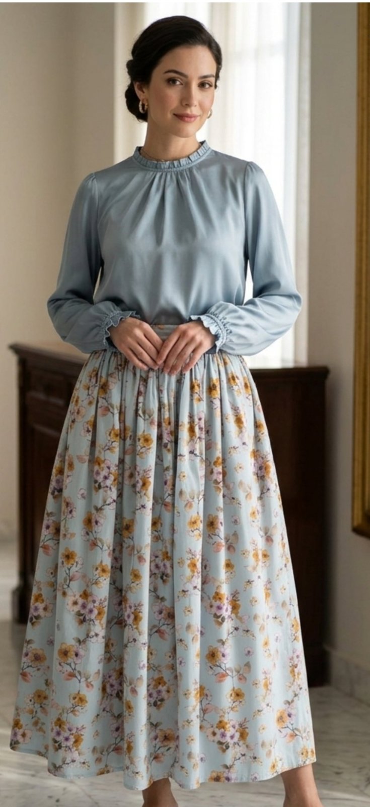 Sublime jupe longue à fente _ chemise cadeau 