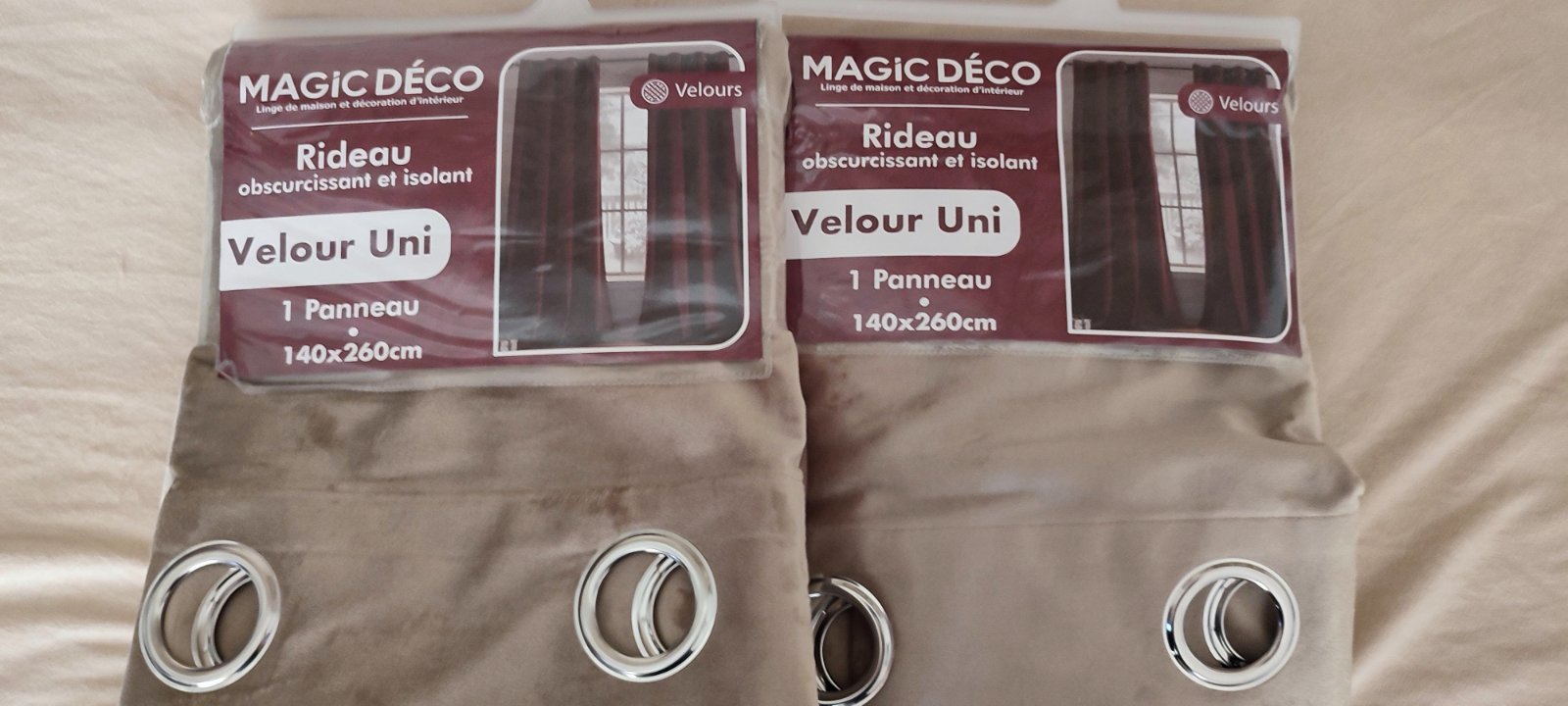 Deux rideaux en velours 140/260*2
