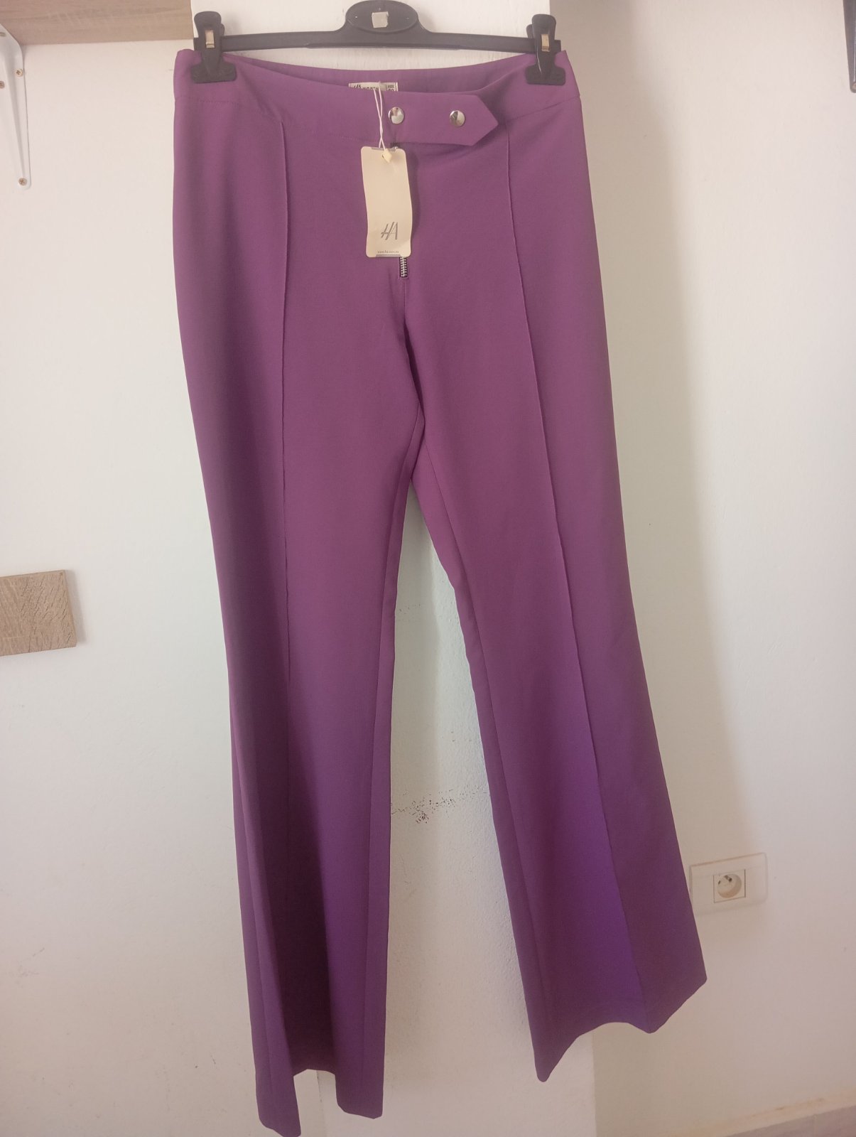 Pantalon large violet 
