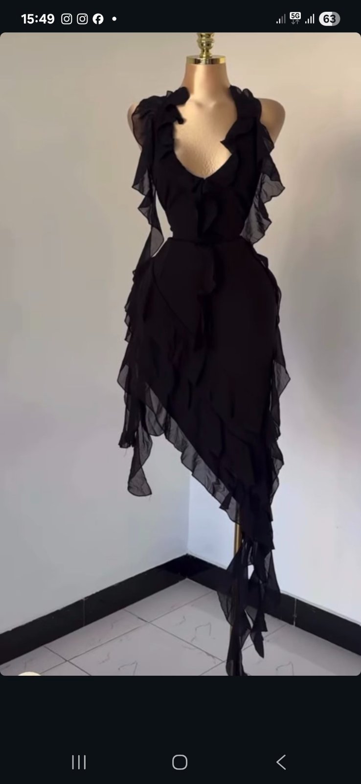 Robe fluide noire 