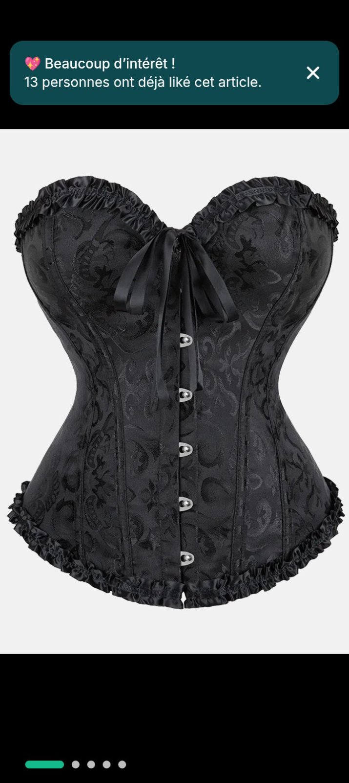 Corset noir