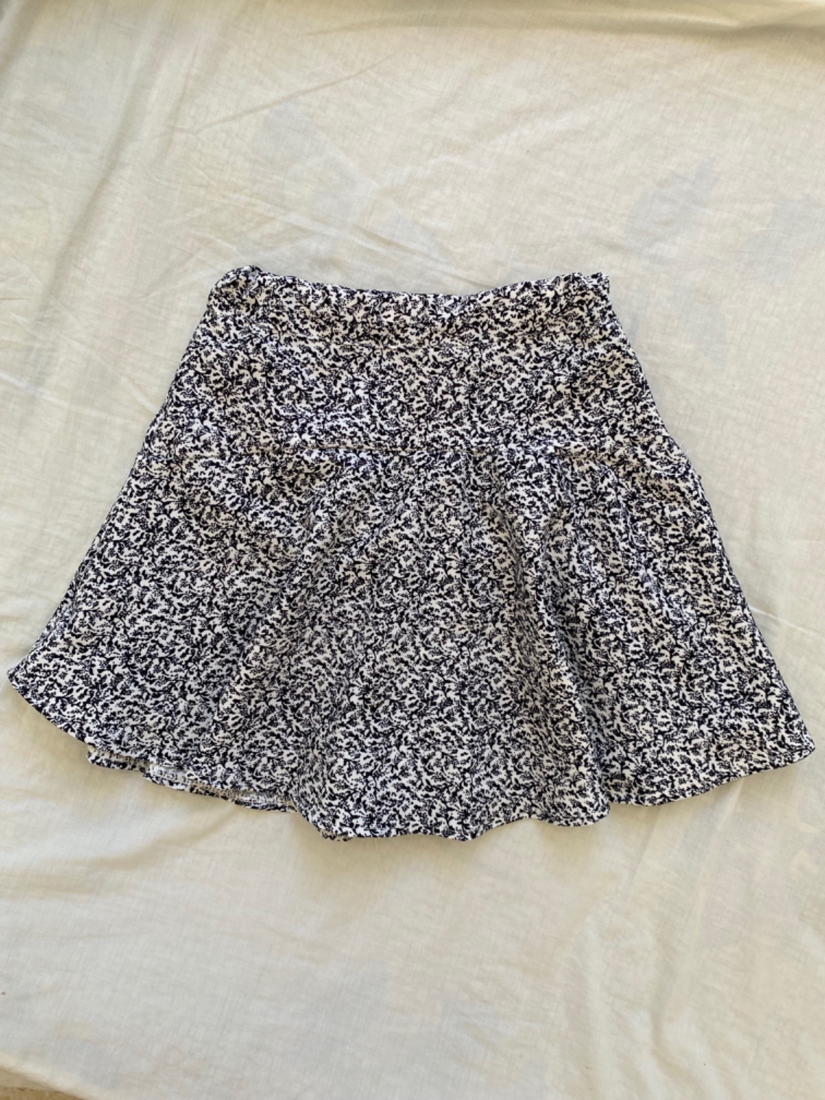 Jupe fleurie bleu