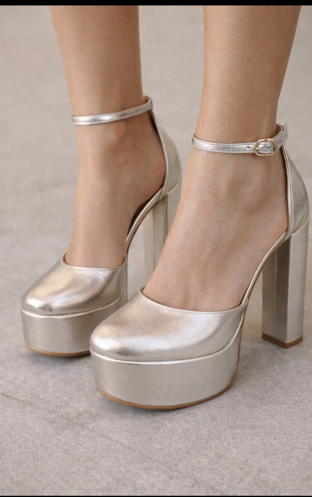 Talon haut argent