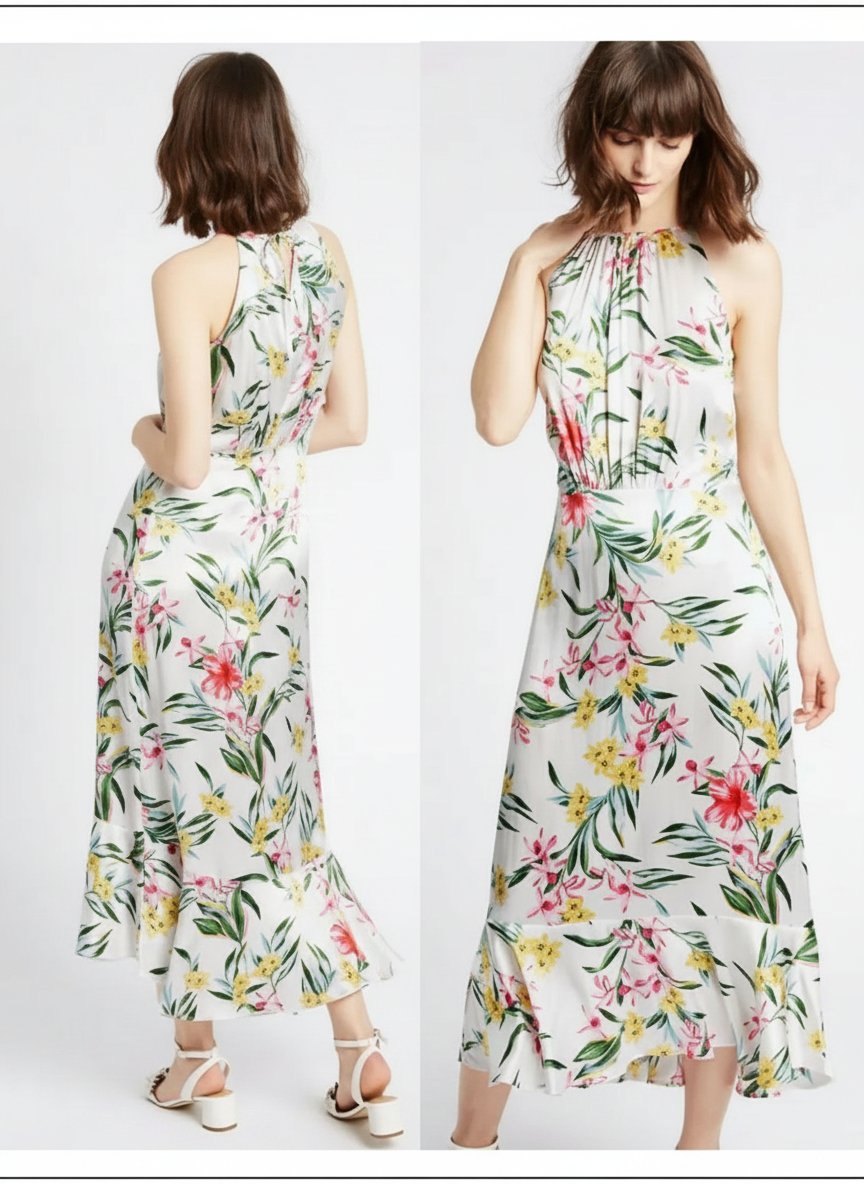 Robe fleurie satinér