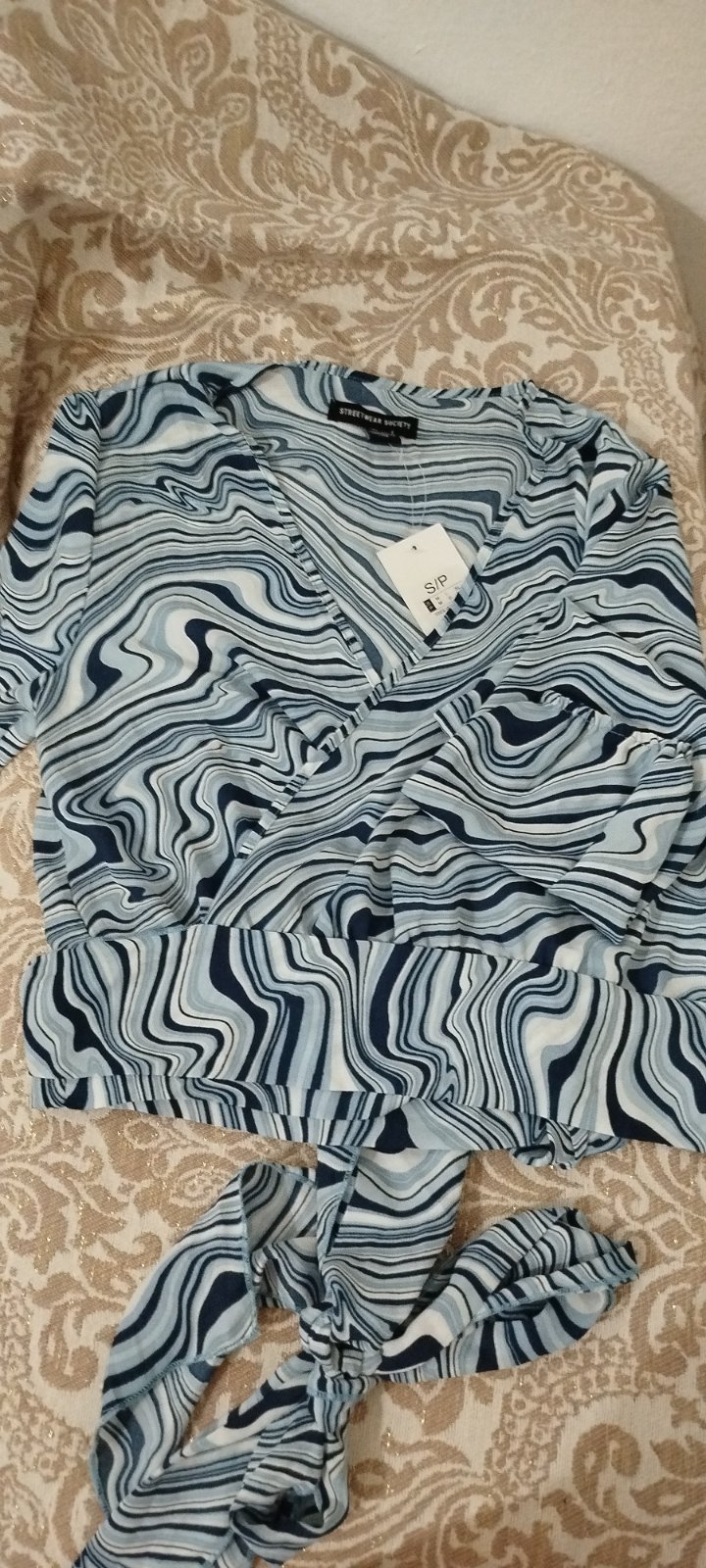Chemise bleu ciel croisé 