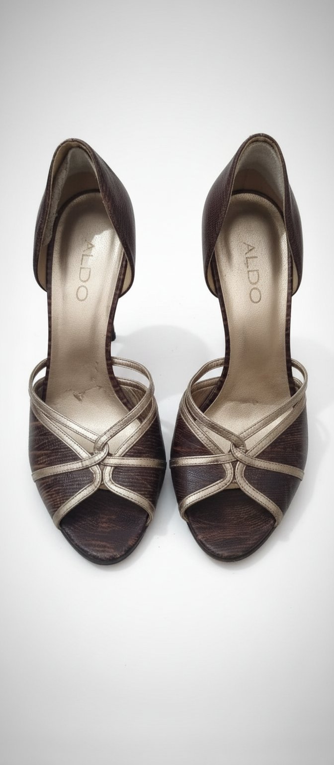 Aldo marron marbré avec touches de doré 
