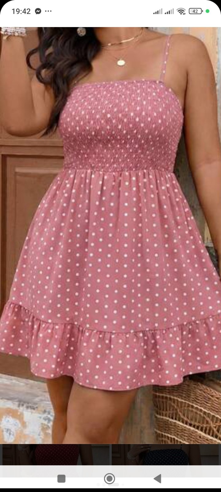 Robe bretelles rose poudré 