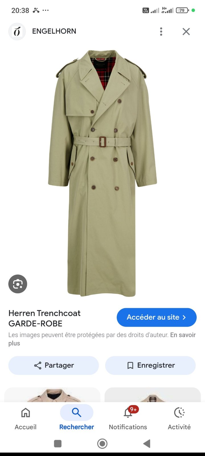 Trunch manteau Bugatti 