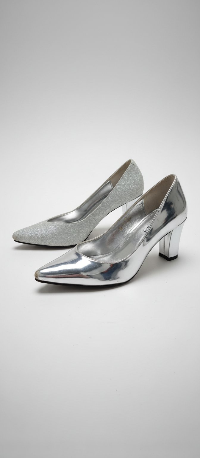 Escarpin de couleur argent 