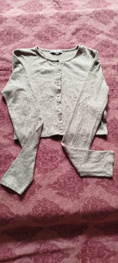 Gilet top grège de zara