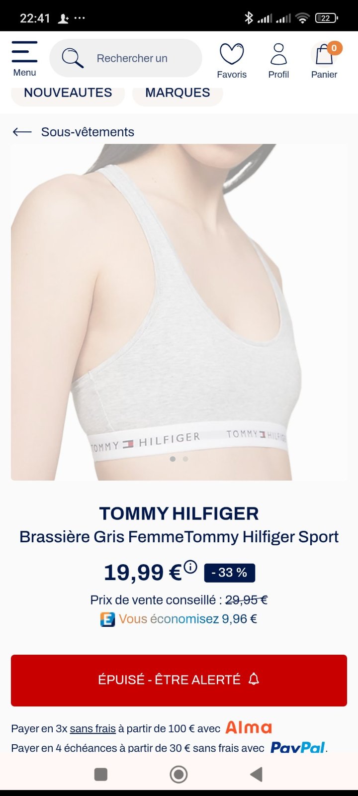Brassière gris Tommy 