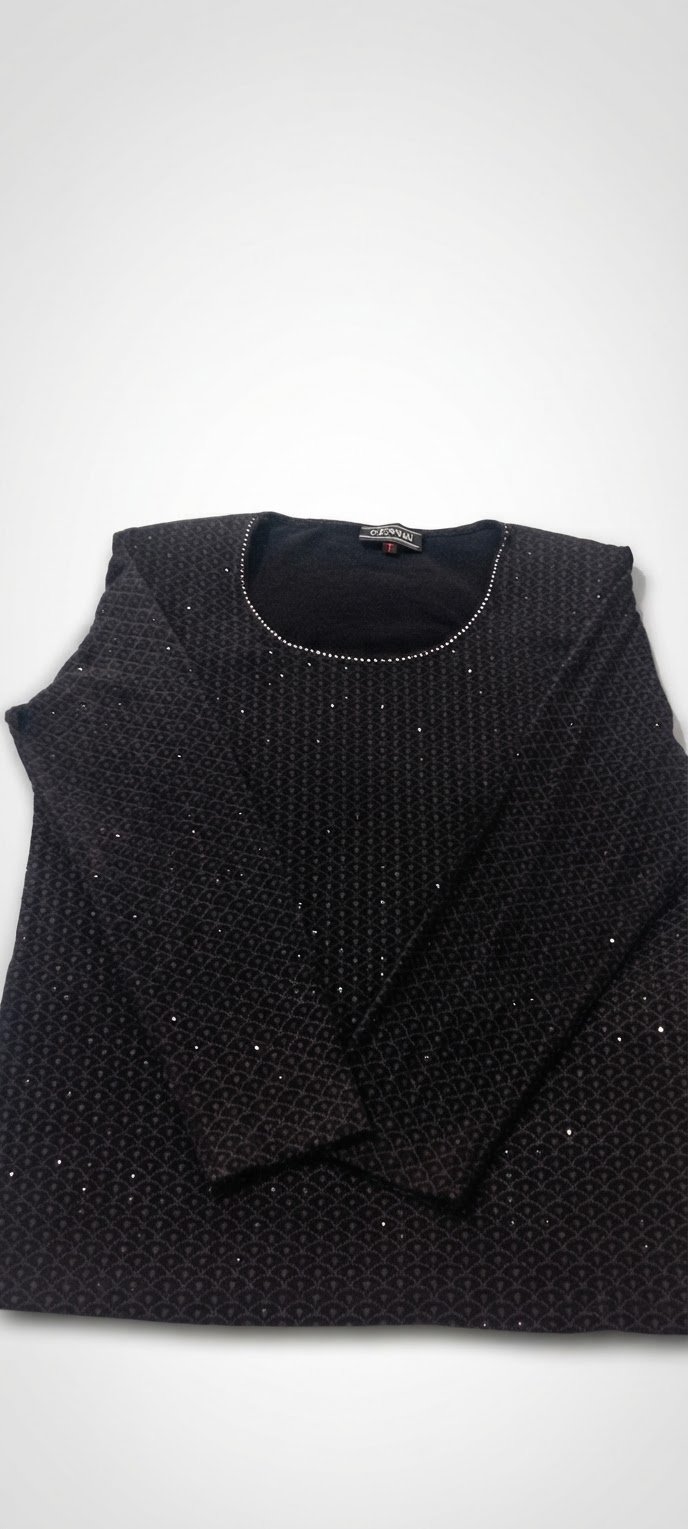 Pull noir brillant 