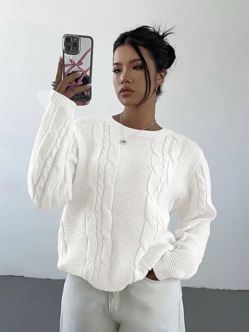 Pull blanc cassé