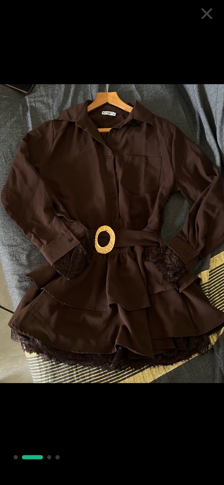 Robe marron soirée
