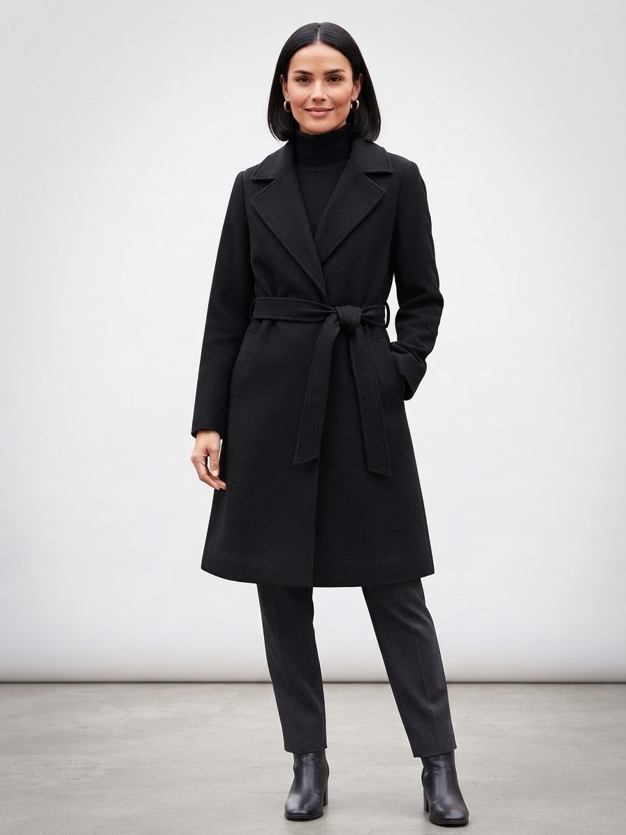 Manteau cachemire noir 
