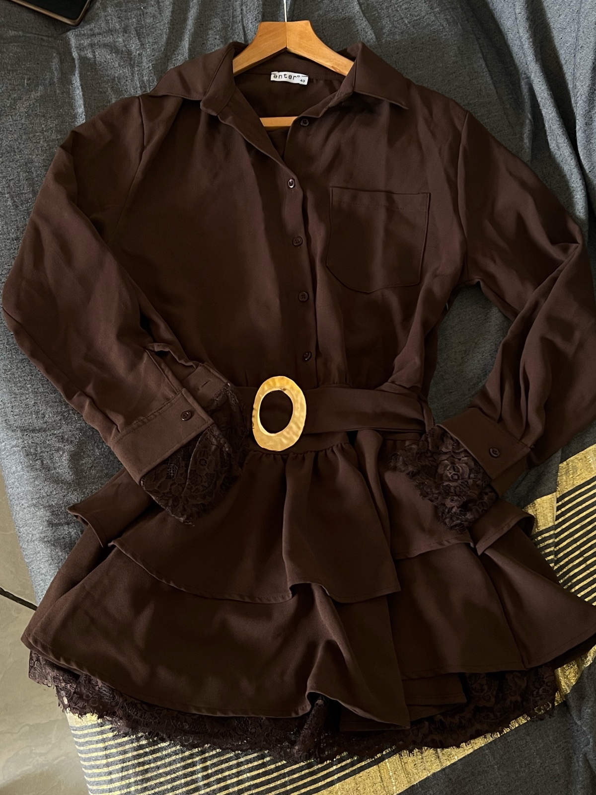 Robe soirée marron
