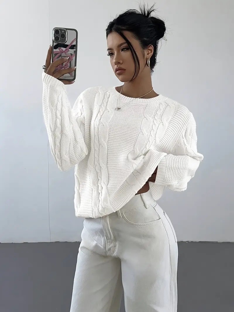 Pull blanc cassé