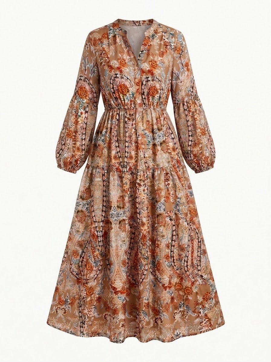 Robe Longue Boho-Chic Imprimée