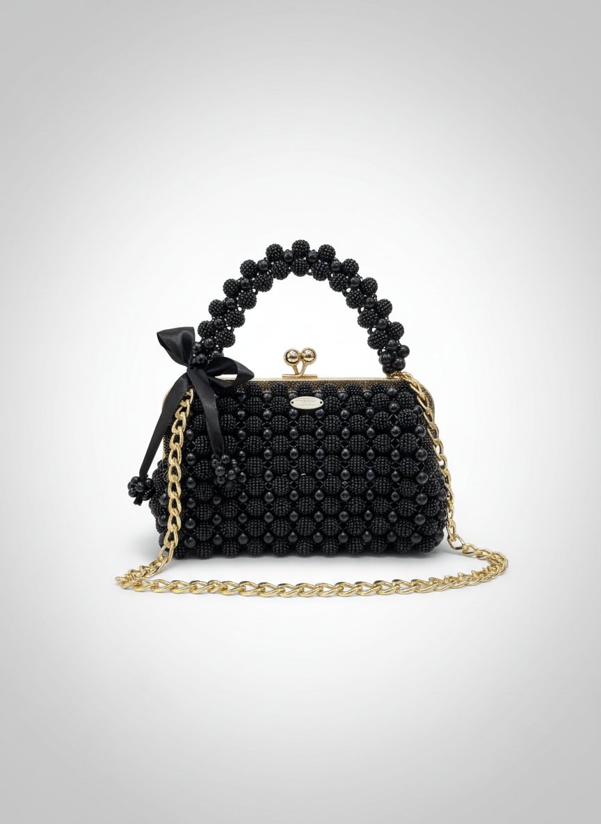 Sac en perle framboise