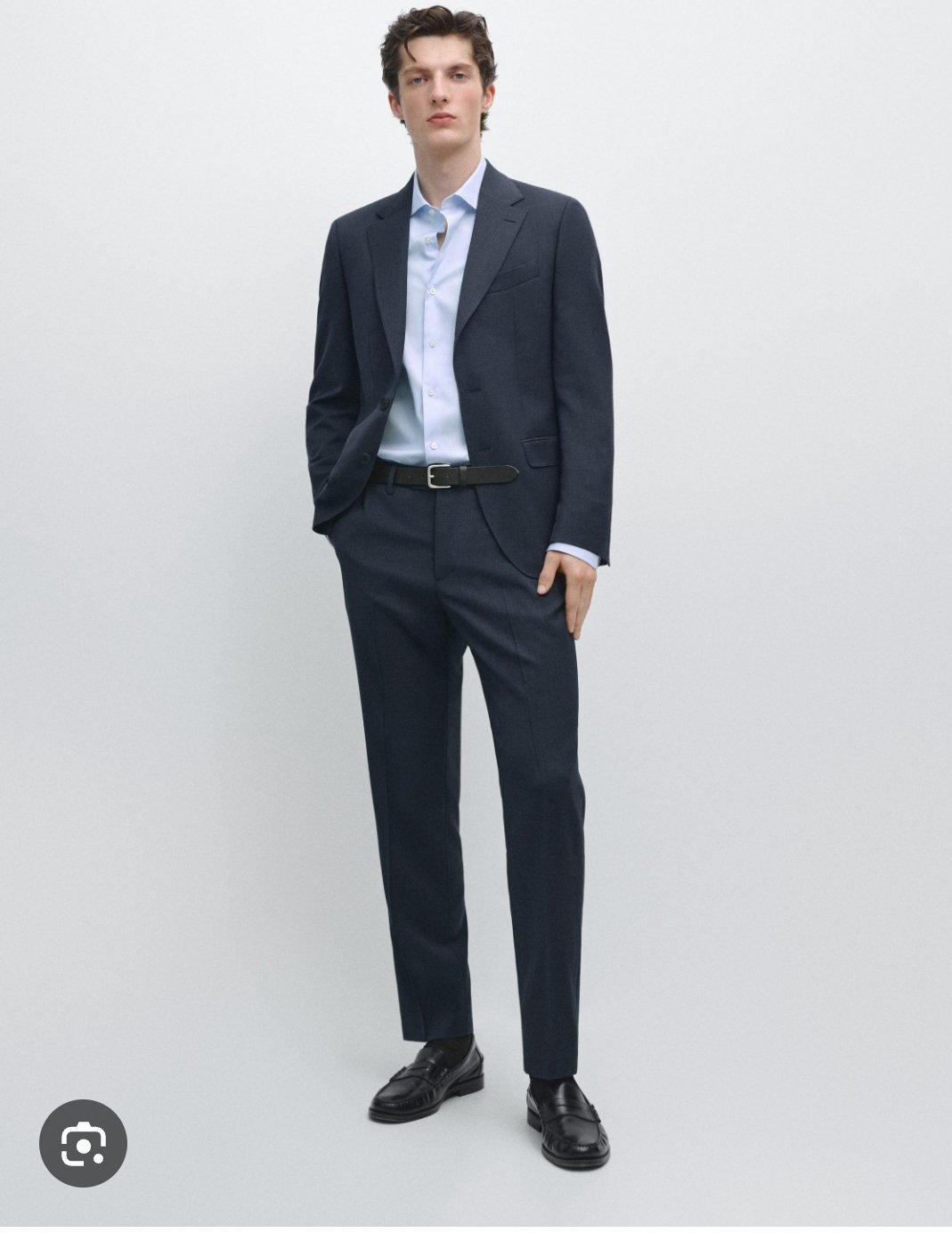 Costume homme 2 pièce noir importé slim fit 