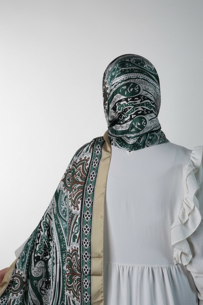 Foulard satin de soie.. Souple 