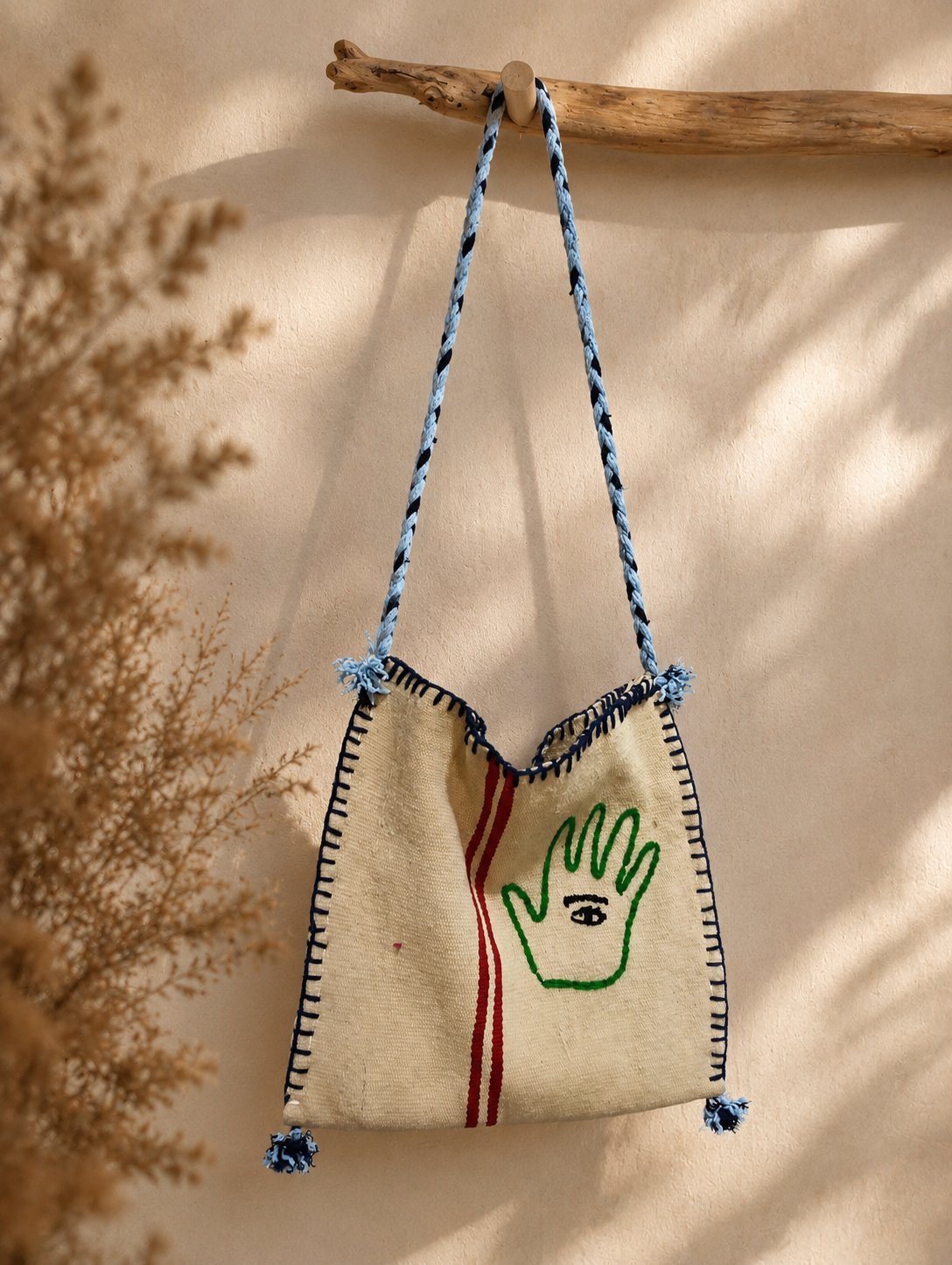 Sac à main en laine tissé à la main