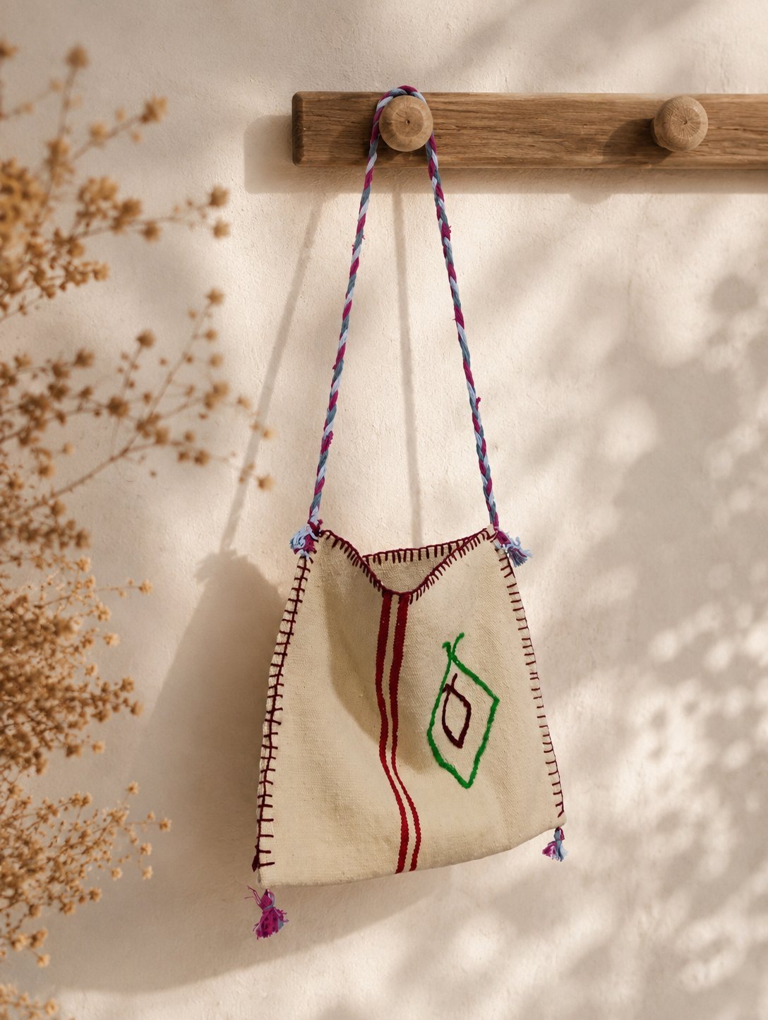Sac à main en laine tissé à la main
