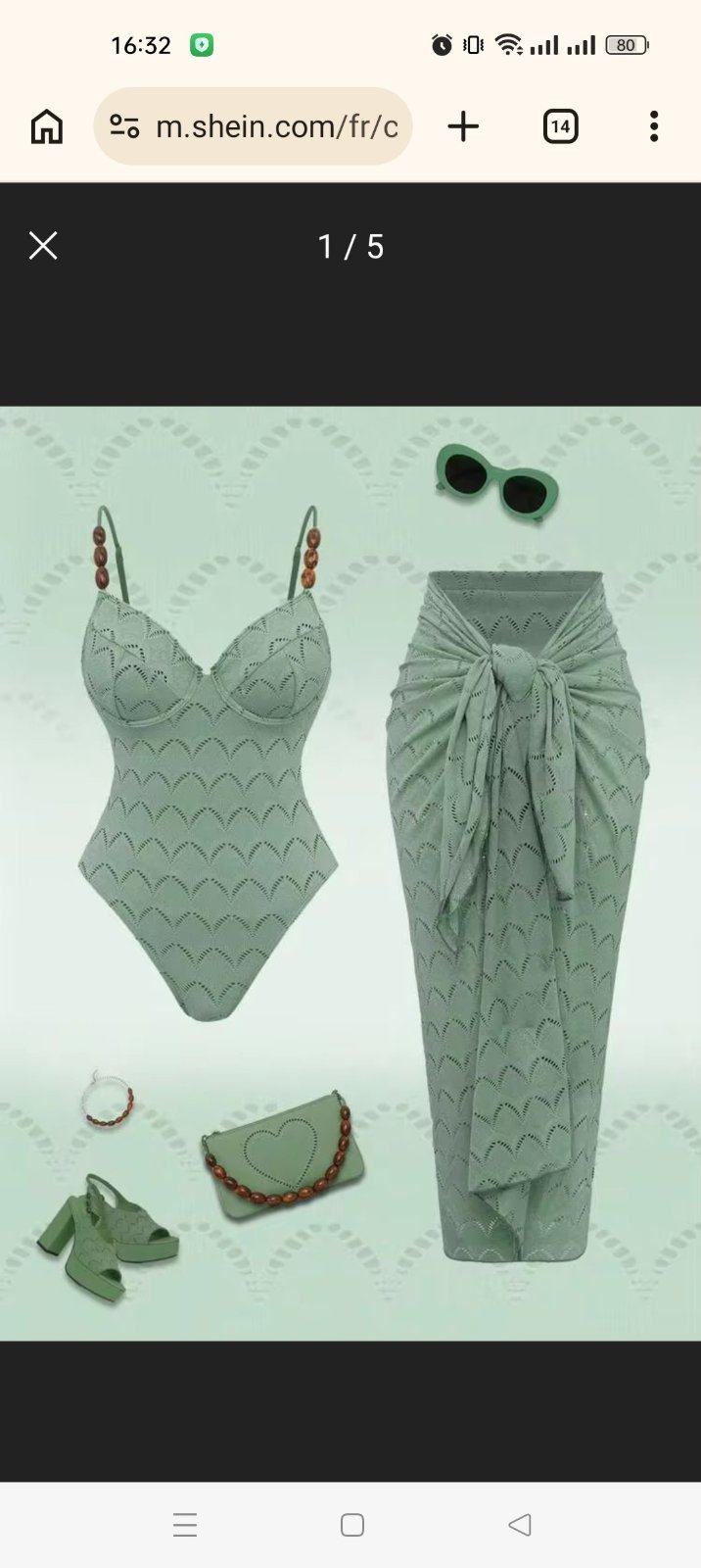 Maillot et cache maillot shein 