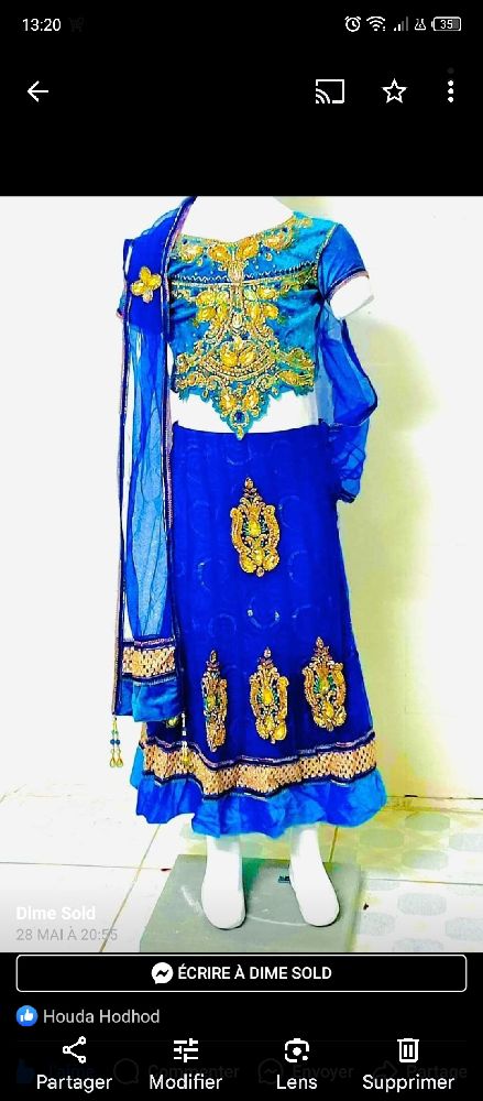 Petit Sari Oringine inde pour enfant